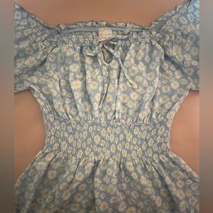 No Boundaries Blue Floral Top